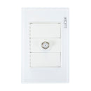 Placa Lucek Colors toma coaxial blanco - La nueva eléctrica