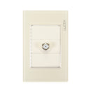 Placa Lucek Colors toma coaxial hueso - La nueva eléctrica