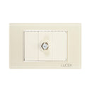 Placa Lucek Colors toma coaxial hueso - La nueva eléctrica