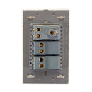 Placa Lucek Colors c/2 apagadores sencillos y 1 contacto negro - La nueva eléctrica