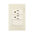 Placa Lucek Colors apagador sencillo y 2 contactos hueso - La nueva eléctrica