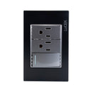 Placa Lucek Colors apagador sencillo y 2 contactos negro - La nueva eléctrica