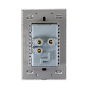 Placa Lucek 2 contactos y 2 entradas de USB cristal espejo negro - La nueva eléctrica