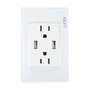 Placa Lucek Colors c/2 contactos y 2 entradas USB blanco - La nueva eléctrica