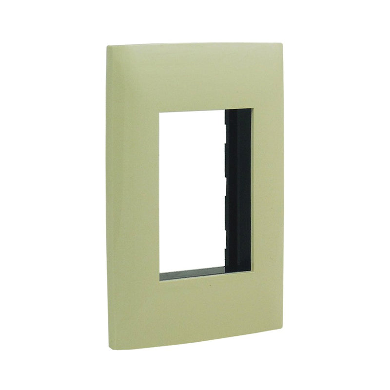 Placa Leviton cien 3v marfil