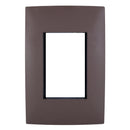 Placa Leviton Cien 3 módulos chocolate - La nueva eléctrica