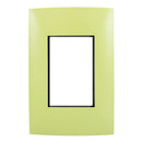 Placa Leviton Cien 3 módulos verde mate - La nueva eléctrica