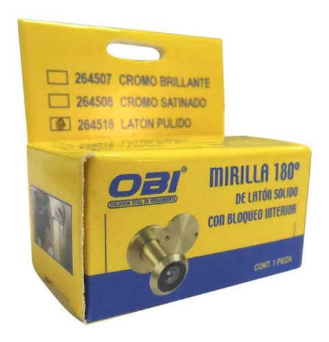 Mirilla obi 180 grados latón pulido pieza