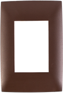 Placa Leviton Cien 3 módulos chocolate - La nueva eléctrica