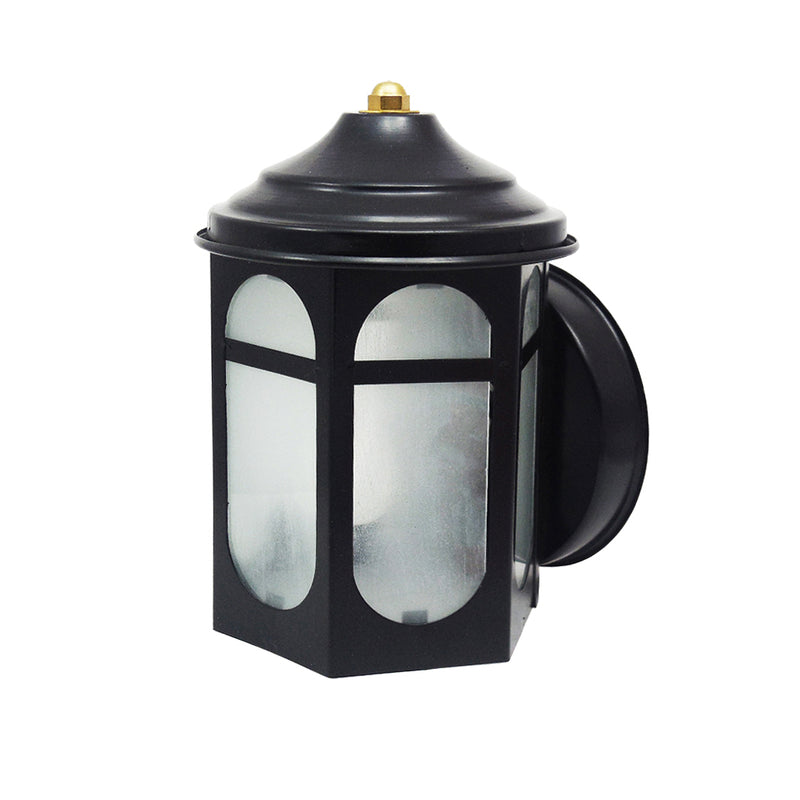 Farol eco casita pared negro