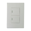 Placa Solaris lisa 2 apagadores de escalera o sencillo - La nueva eléctrica