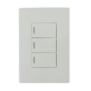 Placa Solaris lisa 3 apagadores de escalera o sencillo - La nueva eléctrica