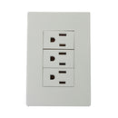 Placa Solaris lisa 3 contactos - La nueva eléctrica