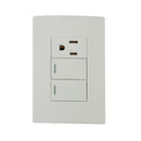 Placa Solaris lisa 2 apagadores escalera 1 contacto - La nueva eléctrica