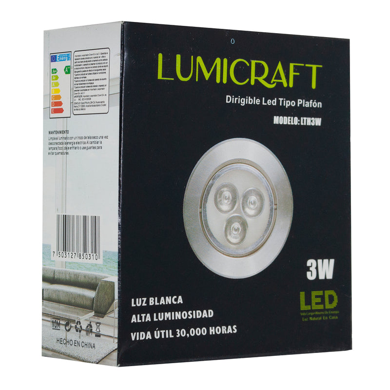 Empotrado Lumicraft LED 3W dirigible frío - La nueva eléctrica