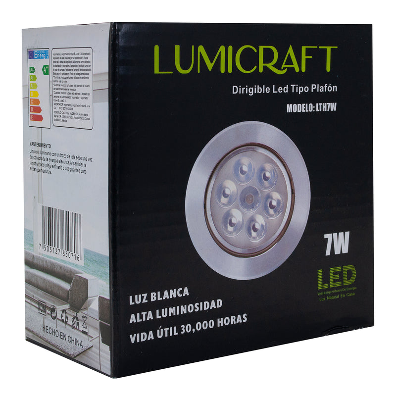 EMPOTRADO LUMICRAFT LED  7W DIRIGIBLE CÁLIDO