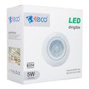 Empotrado Teco LED 5W dirigible blanco frío plástico - La nueva eléctrica