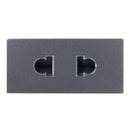 Contacto Lucek Colors con conexión euroamericana 1 módulo anodizado - La nueva eléctrica