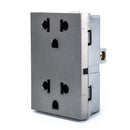 Contacto Lucek Colors dúplex con conexión euroamericana 3 módulos anodizado - La nueva eléctrica