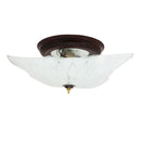 Plafón Eco cuadrado café/blanco - La nueva eléctrica