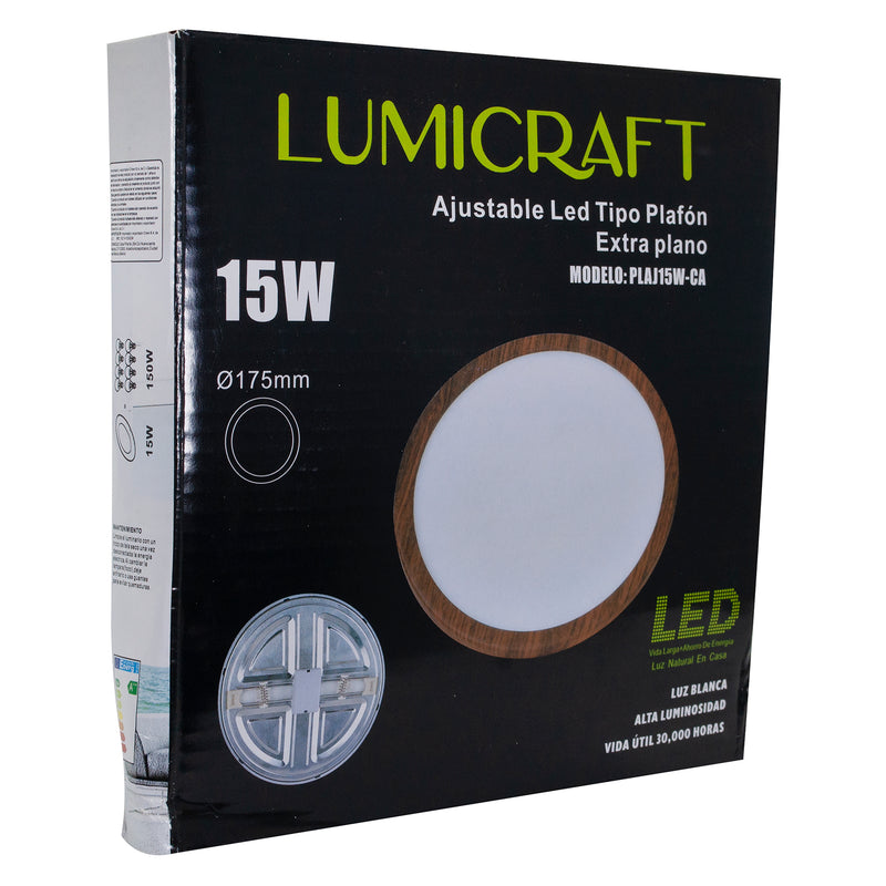 Empotrado Lumicraft LED 15W ajustable orilla caoba - La nueva eléctrica