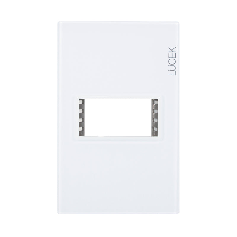 Placa Lucek colors metalica 1 ventana blanco