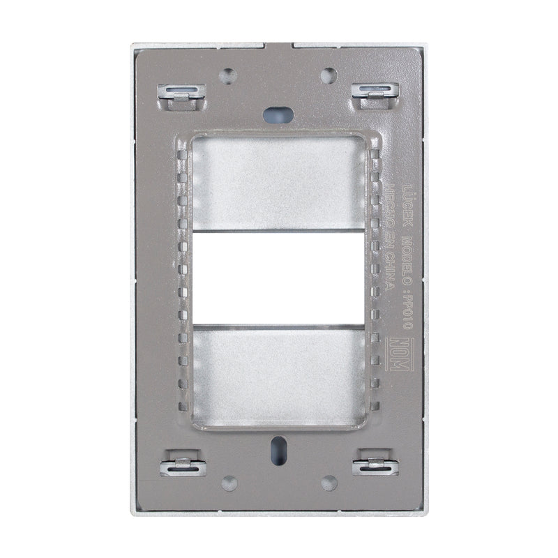 Placa Lucek colors metalica 1 ventana blanco