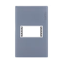 Placa Lucek Colors metálica 1 ventana gris - La nueva eléctrica