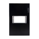 Placa Lucek Colors metálica 1 ventana negro - La nueva eléctrica