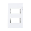 Placa Lucek Colors metálica 2 ventanas blanco - La nueva eléctrica