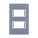 Placa Lucek Colors metálica 2 ventanas gris - La nueva eléctrica