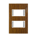 Placa Lucek Colors metálica 2 ventanas madera cerezo - La nueva eléctrica