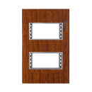 Placa Lucek Colors metálica 2 ventanas madera nogal - La nueva eléctrica