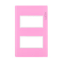 Placa Lucek Colors metálica 2 ventanas rosa - La nueva eléctrica