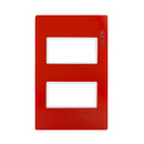 Placa Lucek Colors metálica 2 ventanas rojo - La nueva eléctrica