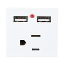 Contacto Lucek Colors + 2 USB blanco - La nueva eléctrica