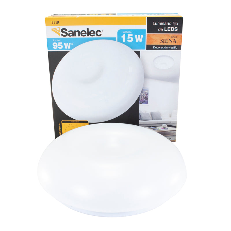 Plafón Sanelec led 15w siena