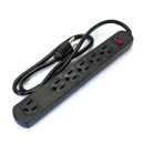 Multicontacto Sanelec 6 entradas con supresor de picos 450 joules - La nueva eléctrica