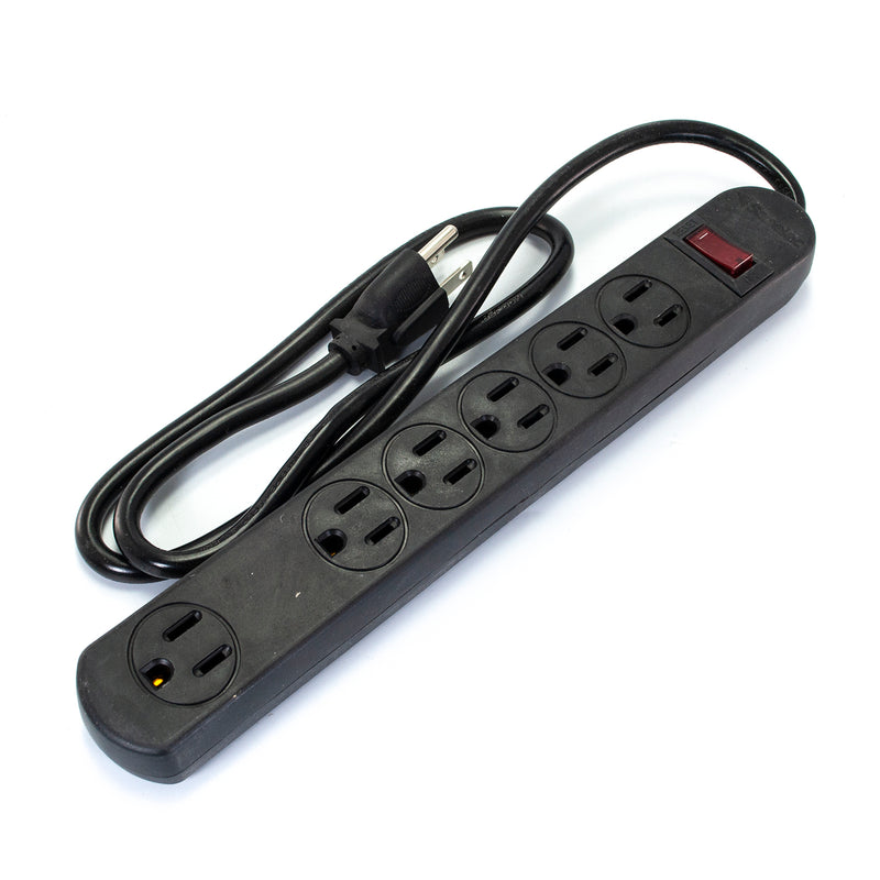 Multicontacto Sanelec 6 entradas con supresor de picos 450 joules - La nueva eléctrica