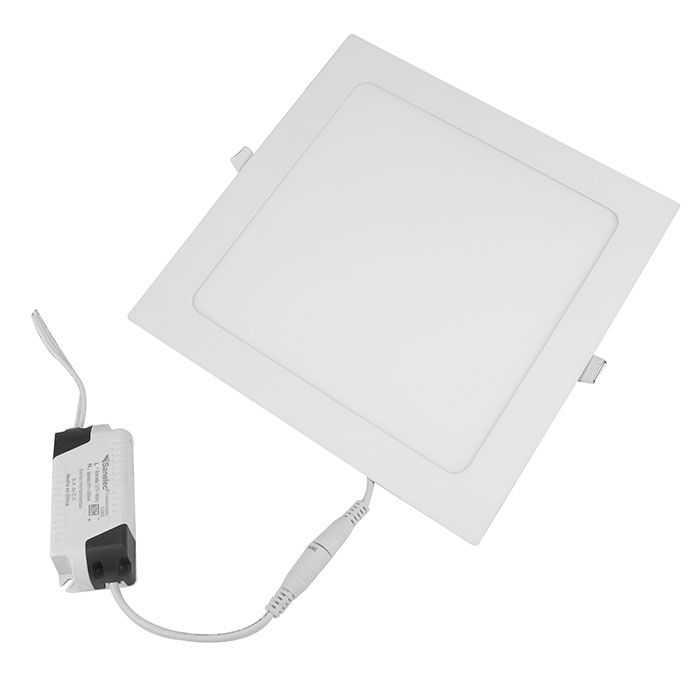 Empotrado Sanelec led 18w cuadrado cálido