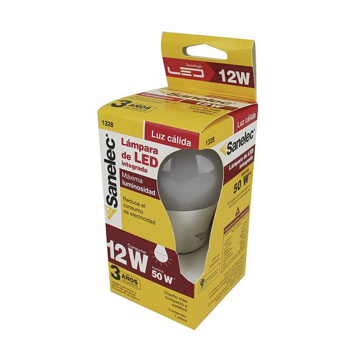 Foco Sanelec bulbo led 12w 100-240 3000k