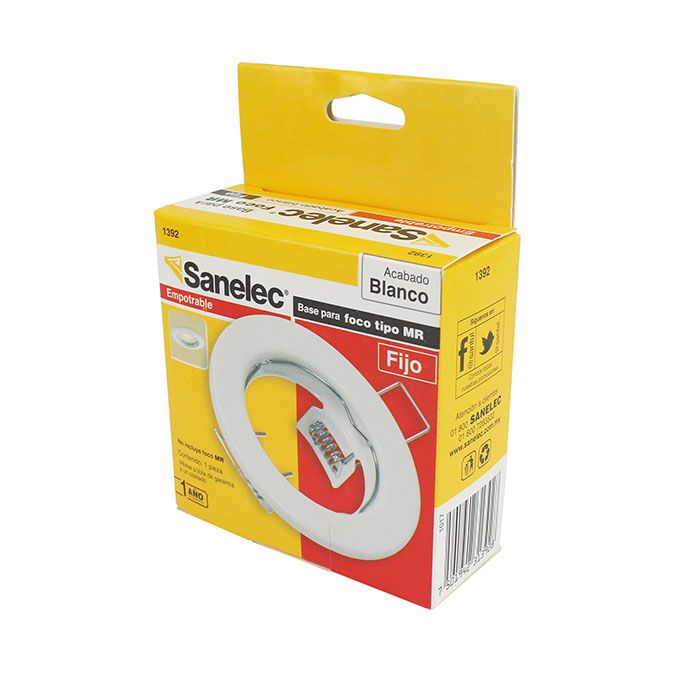 Empotrado Sanelec fijo blanco soquet mr16