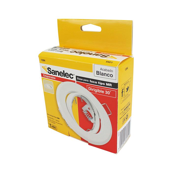 Empotrado Sanelec dirigible blanco soquet mr16