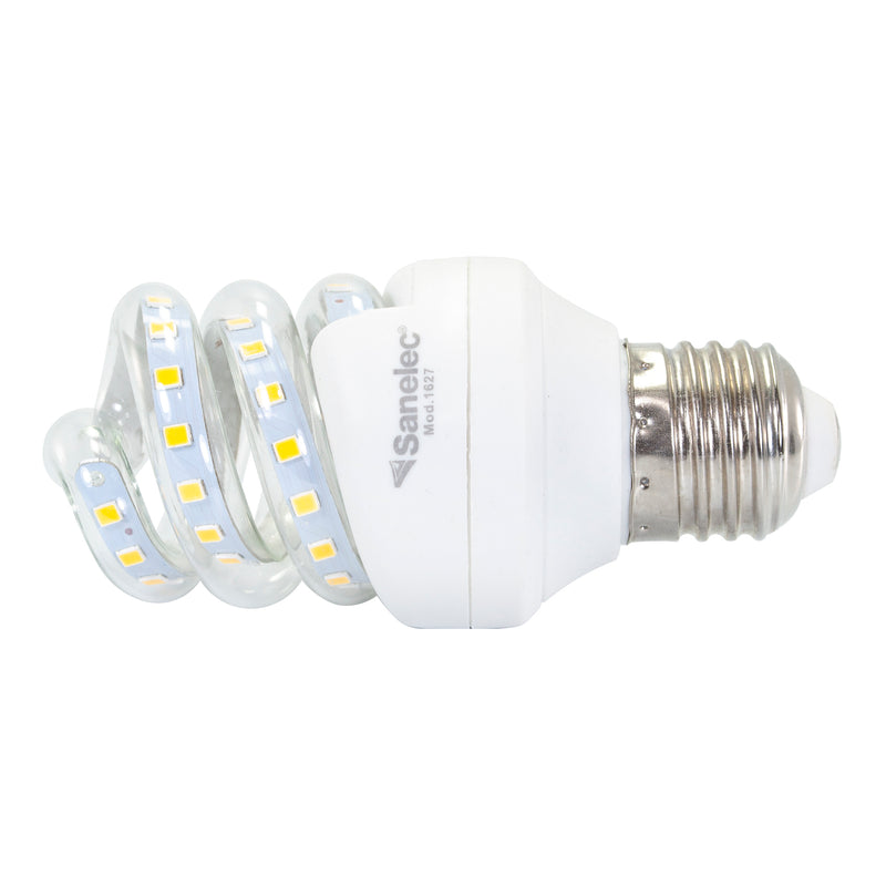 Foco Sanelec espiral led 8w luz cálidamini