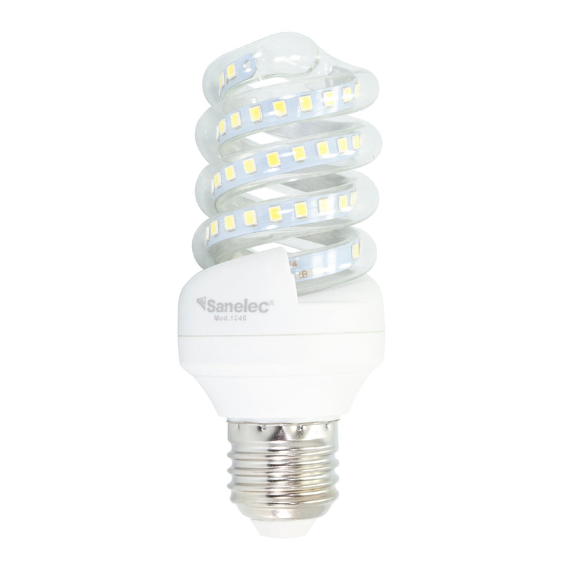 Foco Sanelec espiral led 14w luz fría mini