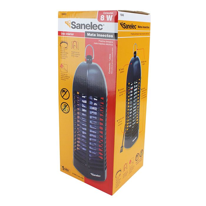 Exterminador de insectos Sanelec 6 watts 120 v.negro