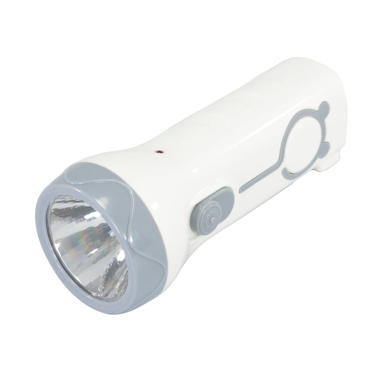 Linterna Sanelec portátil 4 leds blanca recargable