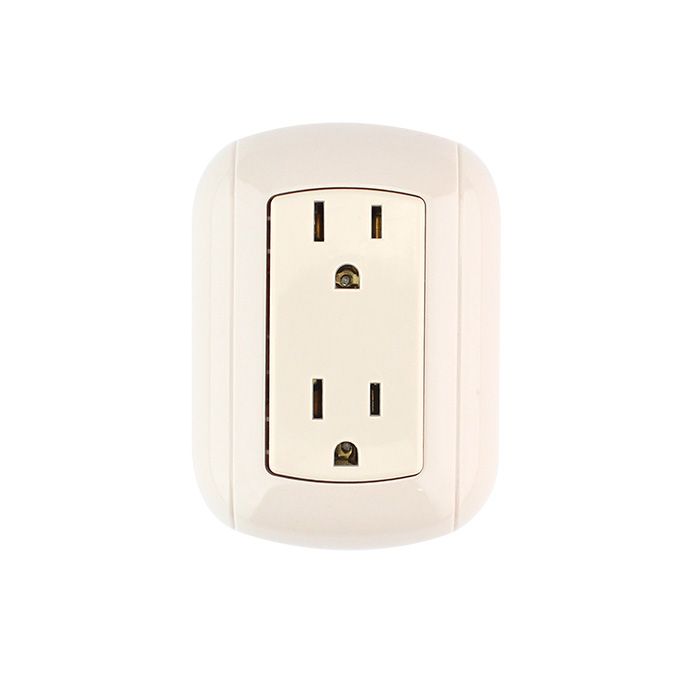 Contacto Sanelec dúplex aterrizado visible - La nueva eléctrica