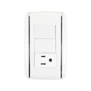 Placa Sanelec Vicenza con 2 apagadores y contacto - La nueva eléctrica