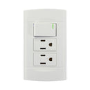 Placa sanelec roma con apagador y 2 contactos - La nueva eléctrica